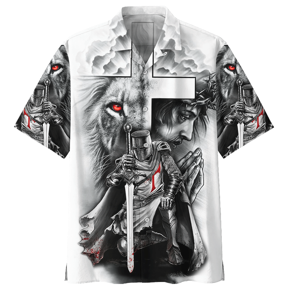 Knight Templar White High Quality Unisex Hawaiian Shirt For Men And Women Dhc17062888 Knight Templar White High Quality Unisex Hawaiian Shirt For Men And Women Dhc17062888