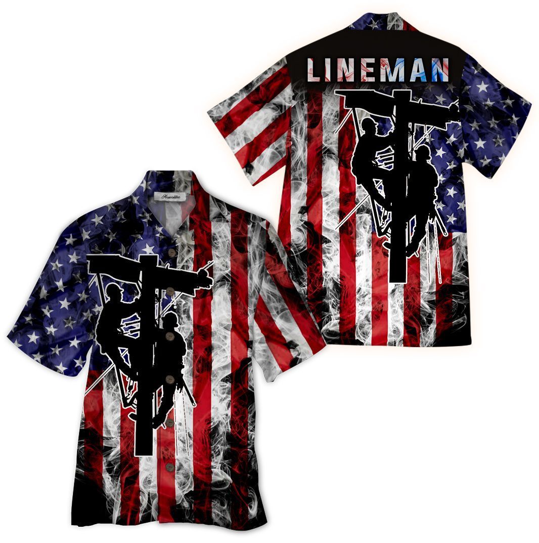 Lineman Colorful Unique Design Unisex Hawaiian Shirt For Men And Women Dhc17062235