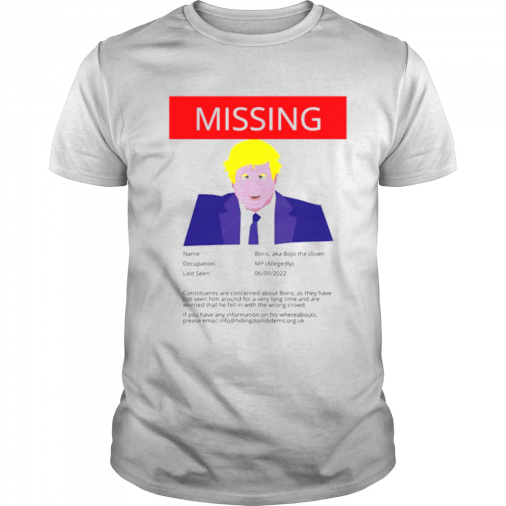 Missing Boris shirt