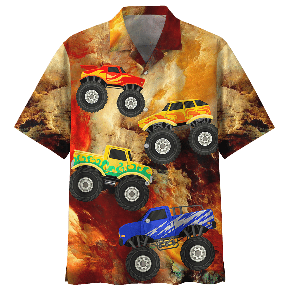Monster Truck Red Unique Design Unisex Hawaiian Shirt For Men And Women Dhc17062704