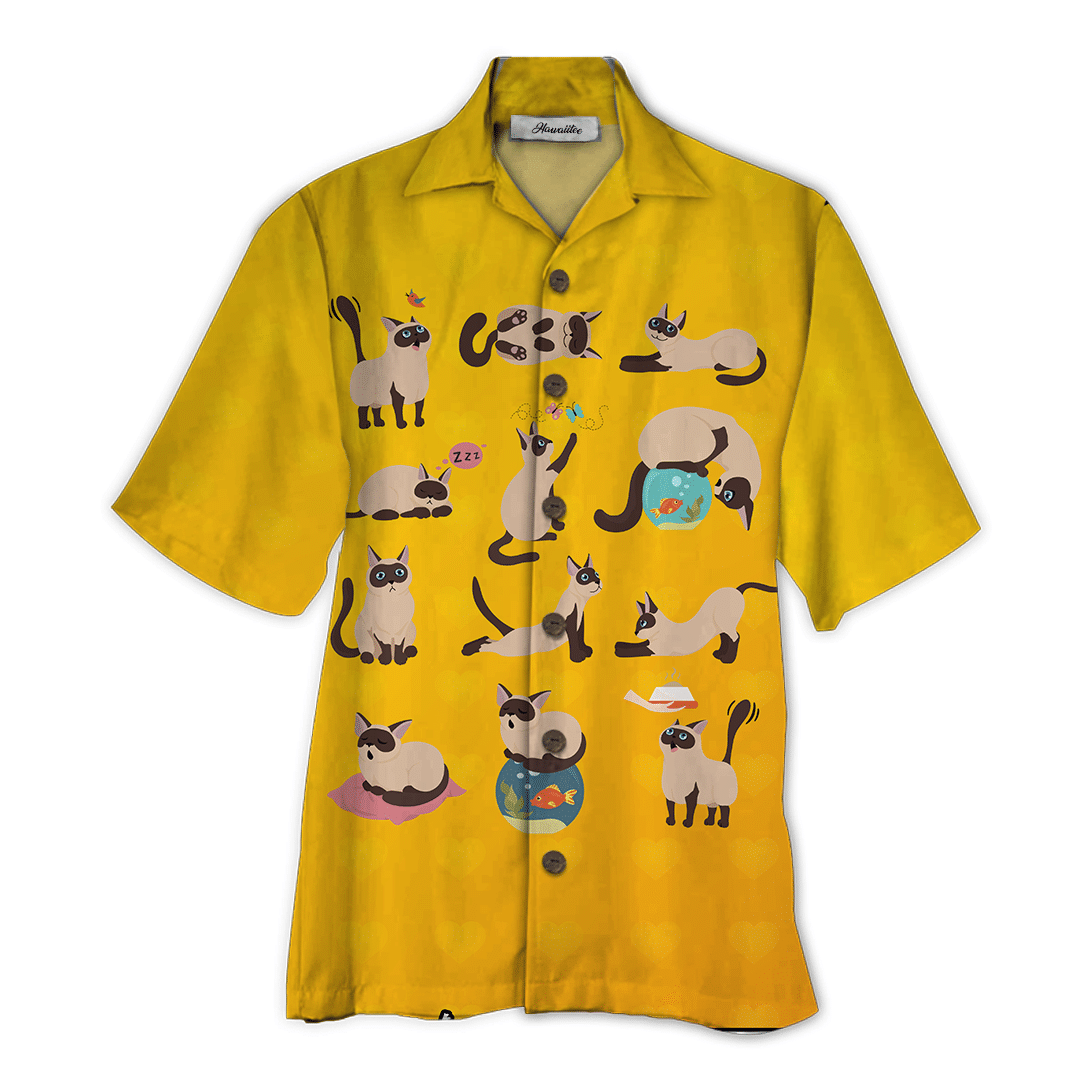 Siamese Orange High Quality Unisex Hawaiian Shirt For Men And Women Dhc17062211