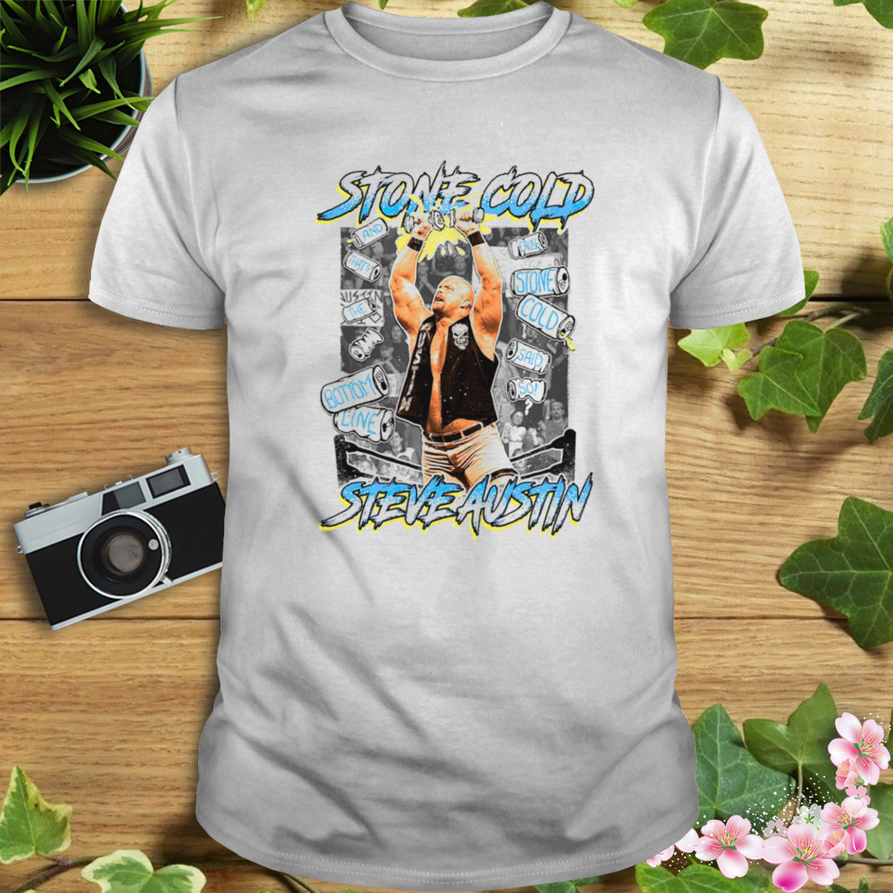 Stone Cold Steve Austin Ripple Junction Superimposed shirt