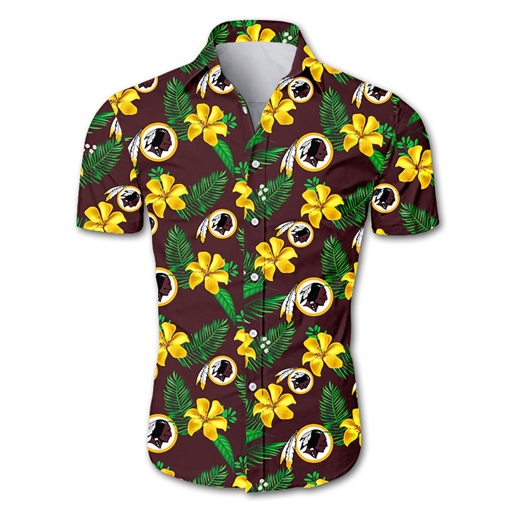 Washington Redskins Hawaiian Shirt Tropical Flower summer 2020
