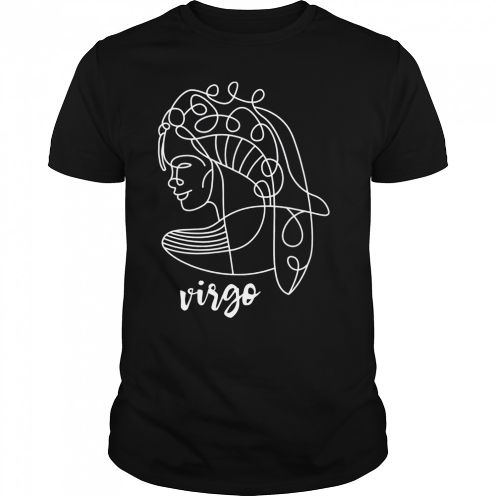Aesthetic Lineart Virgo Astrological Sign shirt