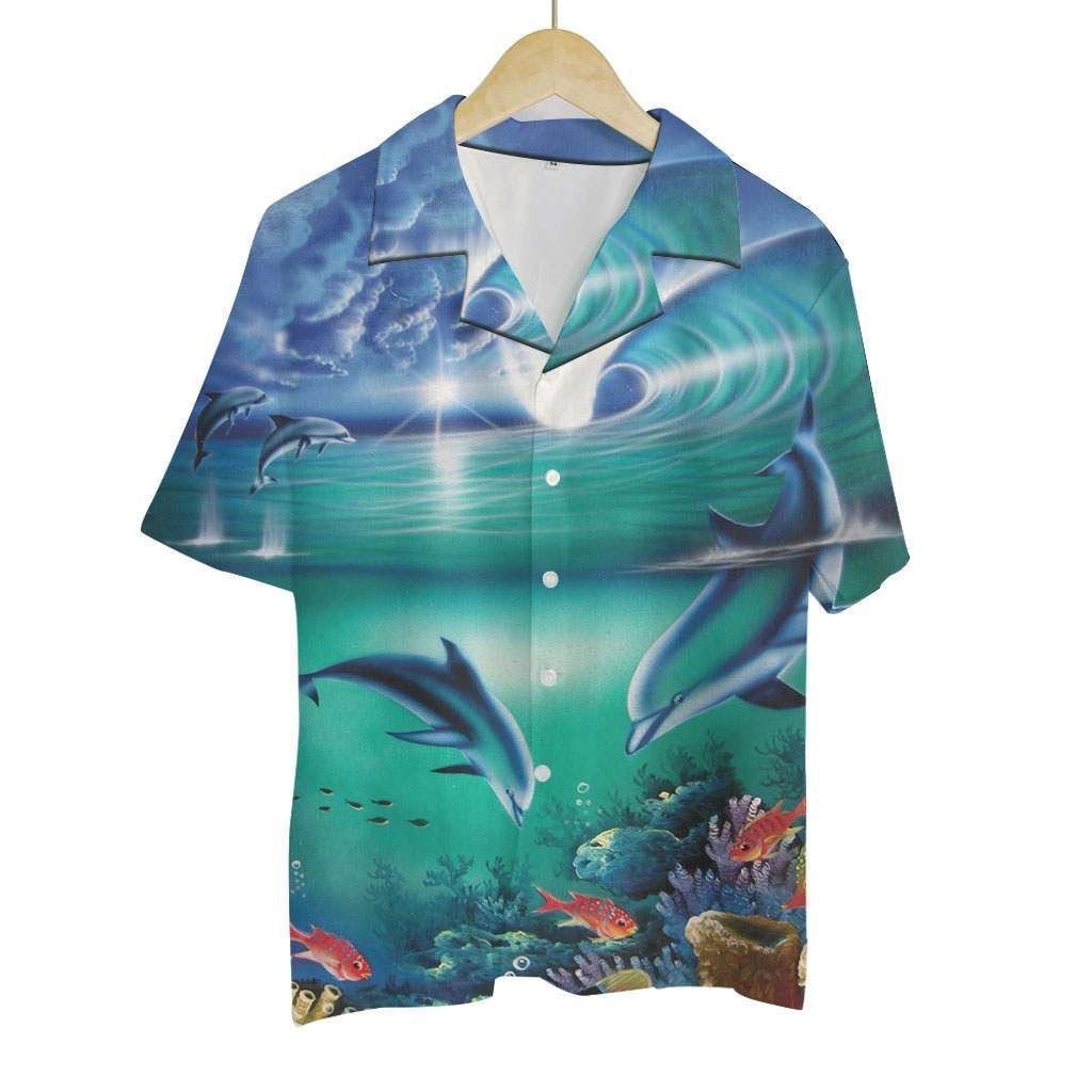 Animals Dolphin Blue High Quality Unisex Hawaiian Shirt For Men And Women Dhc17062326 Animals Dolphin Blue High Quality Unisex Hawaiian Shirt For Men And Women Dhc17062326