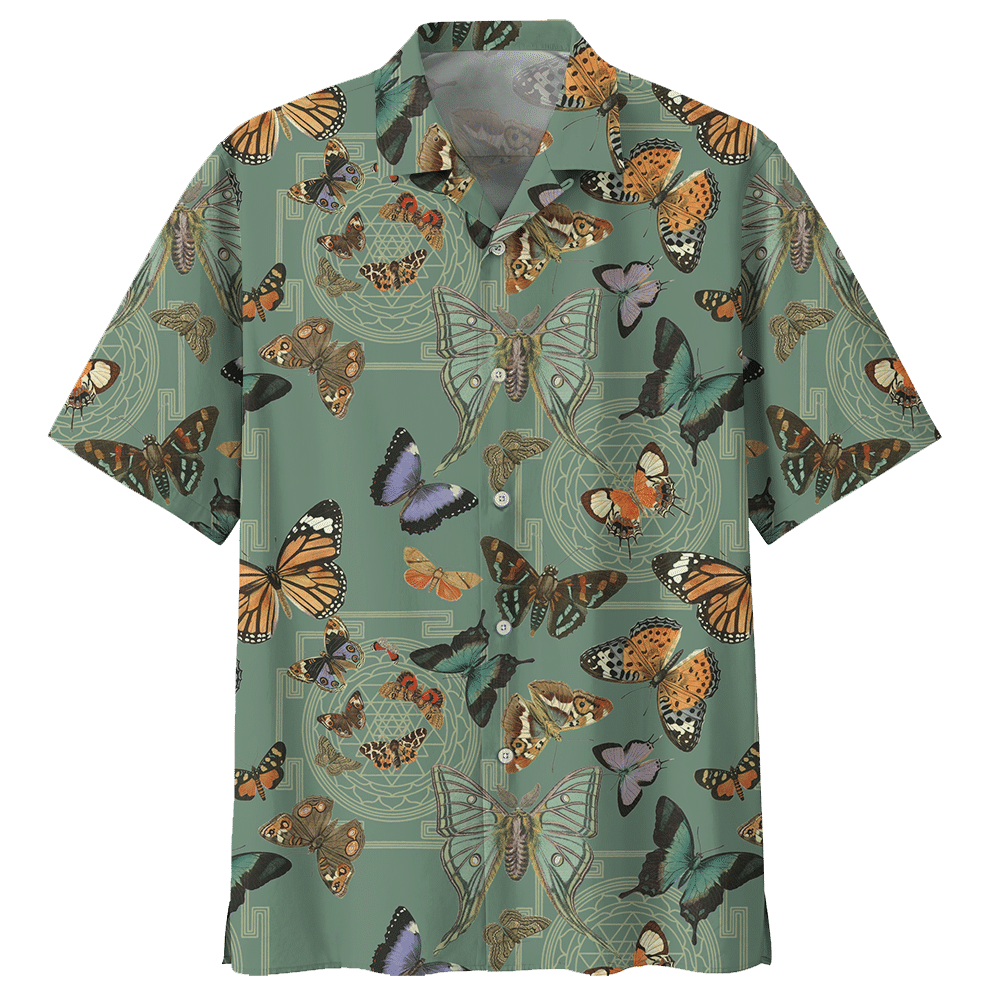 Butterfly Green Unique Design Unisex Hawaiian Shirt For Men And Women Dhc17063145