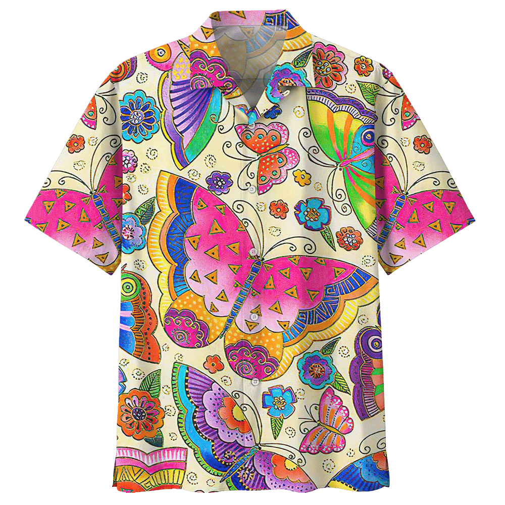 Butterfly Tan High Quality Unisex Hawaiian Shirt For Men And Women Dhc17063128