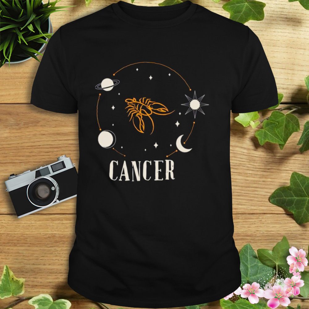 Cancer Zodiac Sign Galaxy Celestial Stars And Moons shirt