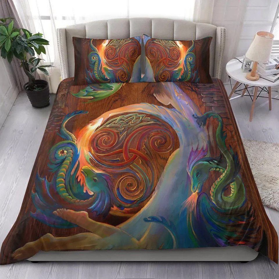 Celtic Bedding Set - Celtic Dance With The Dragons