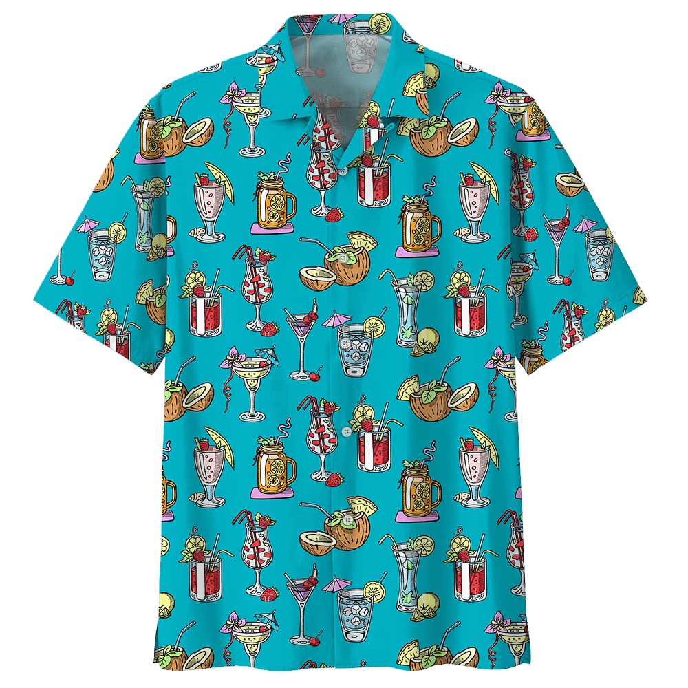 Cocktail Blue Nice Design Unisex Hawaiian Shirt For Men And Women Dhc17062618