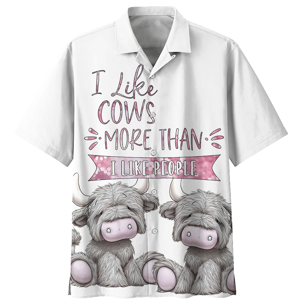 Cow White High Quality Unisex Hawaiian Shirt For Men And Women Dhc17062538