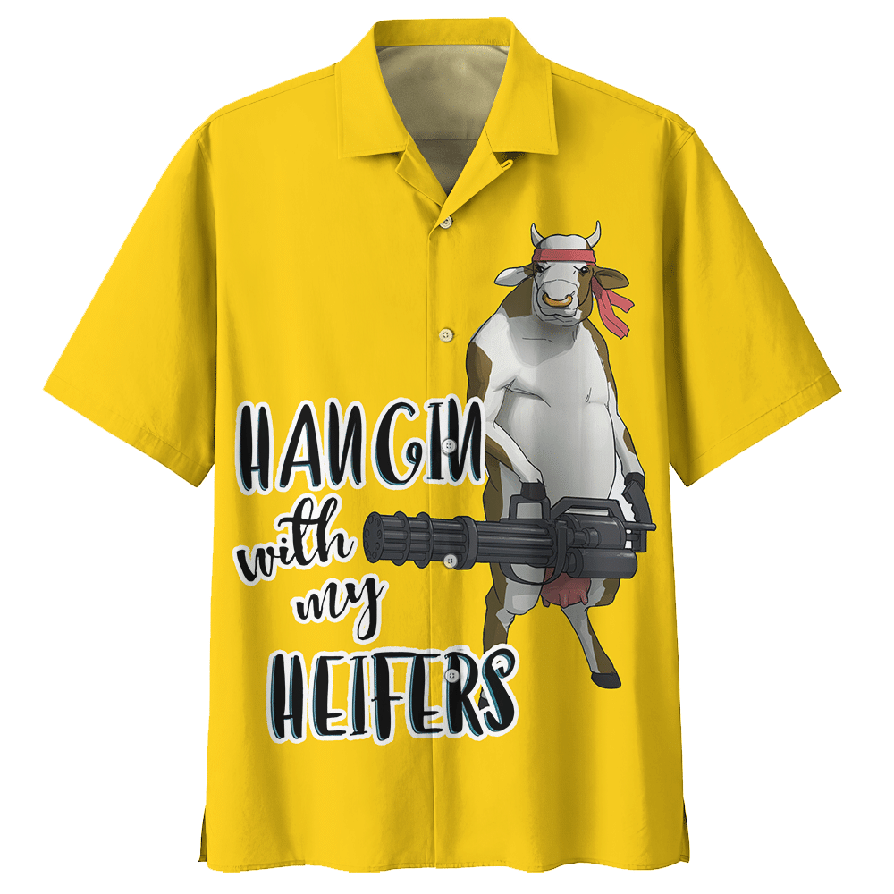 Cow Yellow Amazing Design Unisex Hawaiian Shirt For Men And Women Dhc17062531