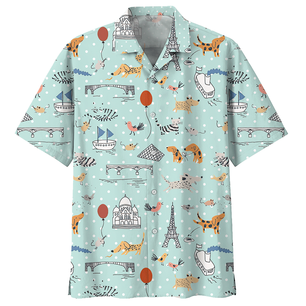 Dachshund Blue Awesome Design Unisex Hawaiian Shirt For Men And Women Dhc17062559