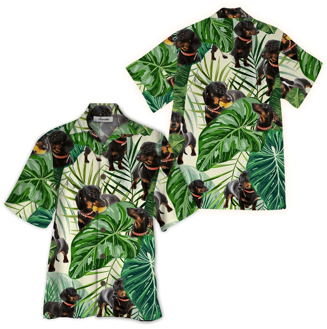 Dachshund Green Amazing Design Unisex Hawaiian Shirt For Men And Women Dhc17062214