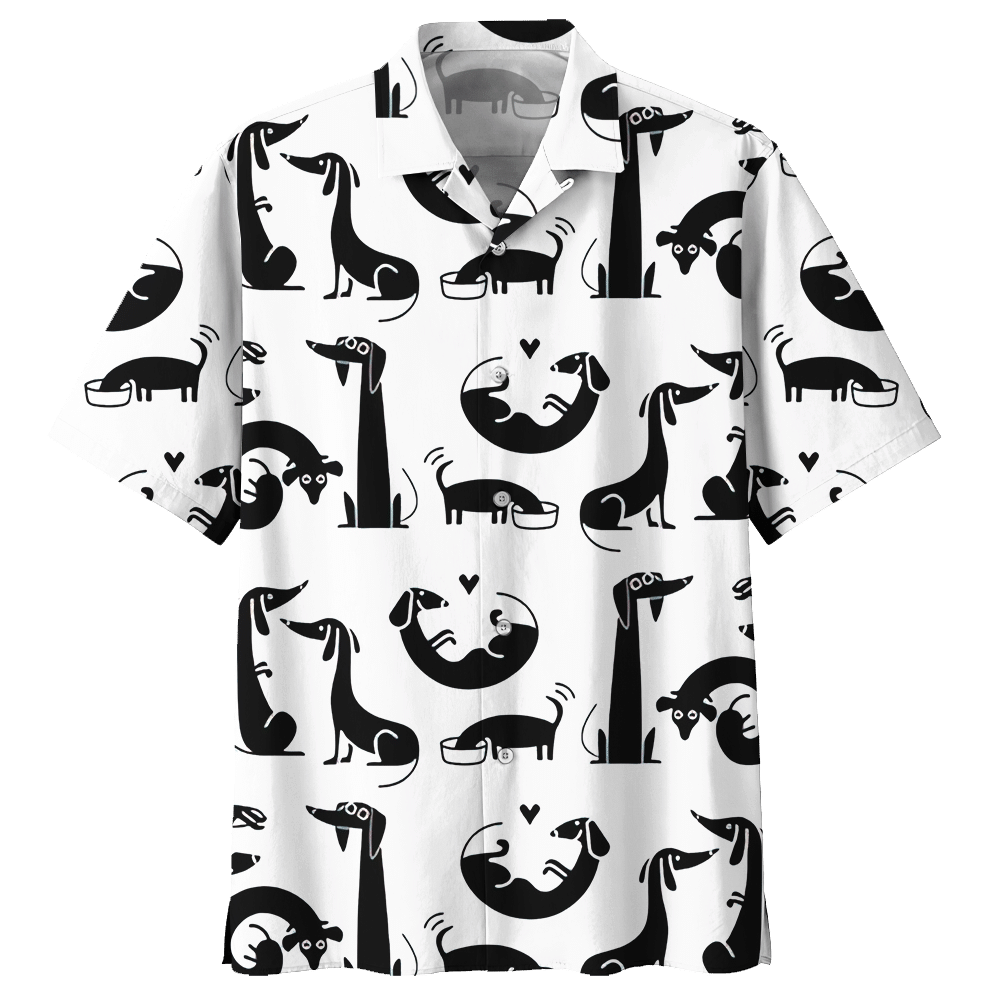 Dachshund White Nice Design Unisex Hawaiian Shirt For Men And Women Dhc17062937