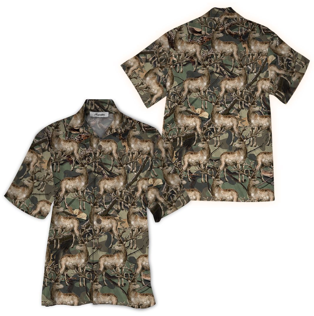 Deer Black Awesome Design Unisex Hawaiian Shirt For Men And Women Dhc17062212
