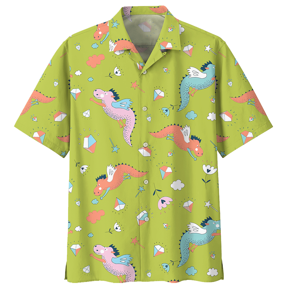 Dragon Green High Quality Unisex Hawaiian Shirt For Men And Women Dhc17062923