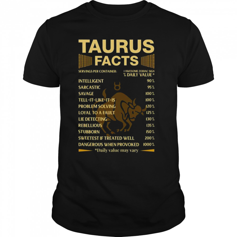 Facts Zodiac Sign Astrology Birthday Taurus shirt