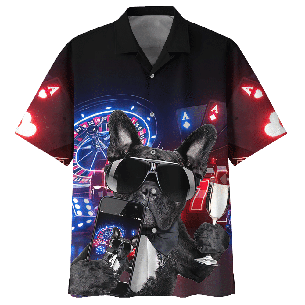 French Bulldog Black High Quality Unisex Hawaiian Shirt For Men And Women Dhc17063153