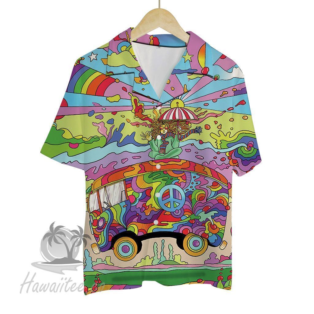 Hippie  Rainbow Colorful Awesome Design Unisex Hawaiian Shirt For Men And Women Dhc17062317