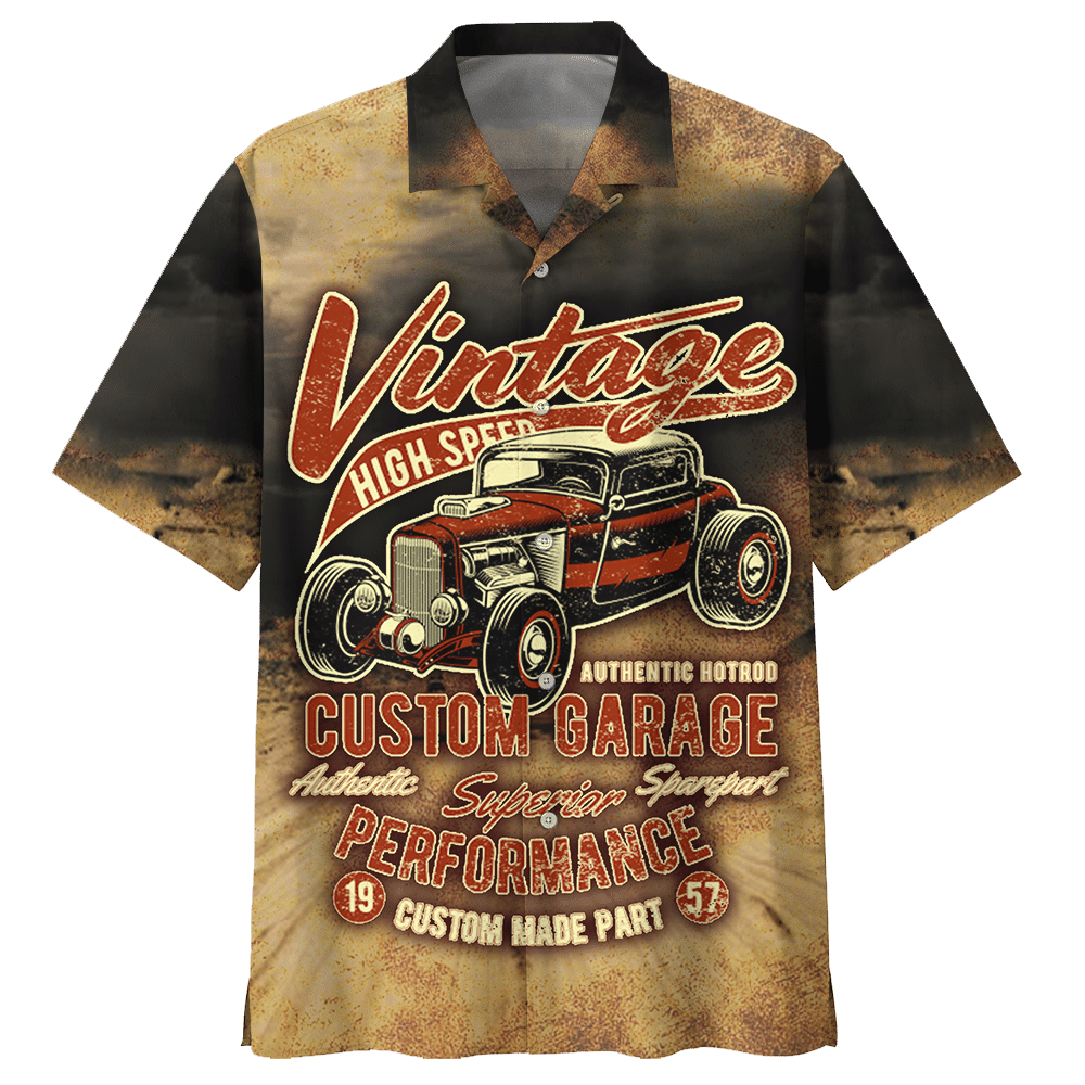 Hot Rod  Khaki Awesome Design Unisex Hawaiian Shirt For Men And Women Dhc17063023