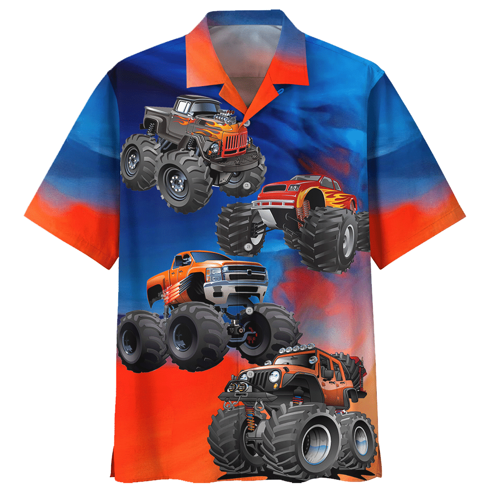 Monster Truck Blue Awesome Design Unisex Hawaiian Shirt For Men And Women Dhc17062698