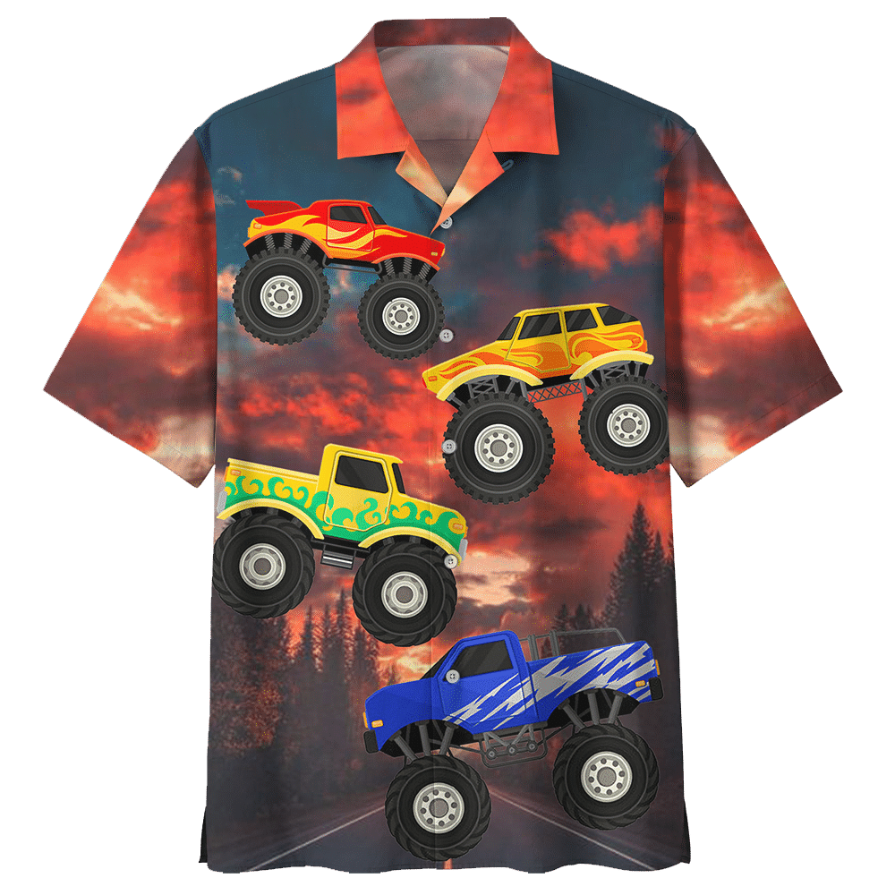 Monster Truck Red High Quality Unisex Hawaiian Shirt For Men And Women Dhc17062697
