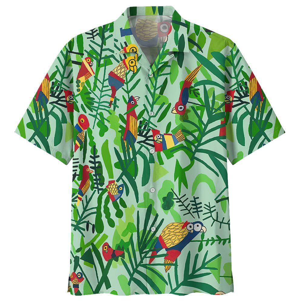 Parrot Green Amazing Design Unisex Hawaiian Shirt For Men And Women Dhc17062978