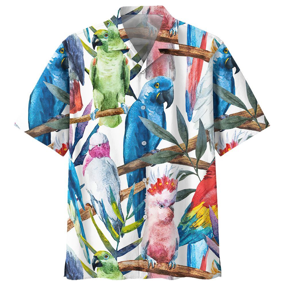 Parrot White Nice Design Unisex Hawaiian Shirt For Men And Women Dhc17062979