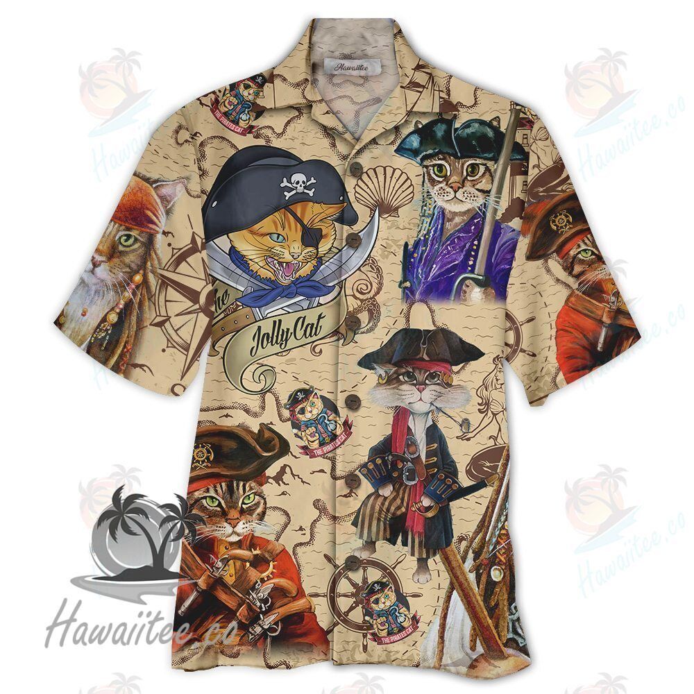 Pirate Cat Colorful High Quality Unisex Hawaiian Shirt For Men And Women Dhc17062284