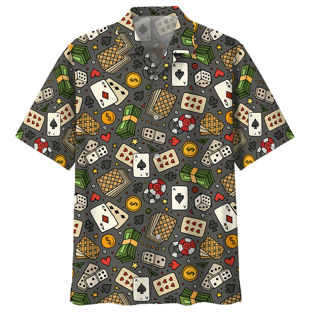 Poker Gray Unique Design Unisex Hawaiian Shirt For Men And Women Dhc17062845