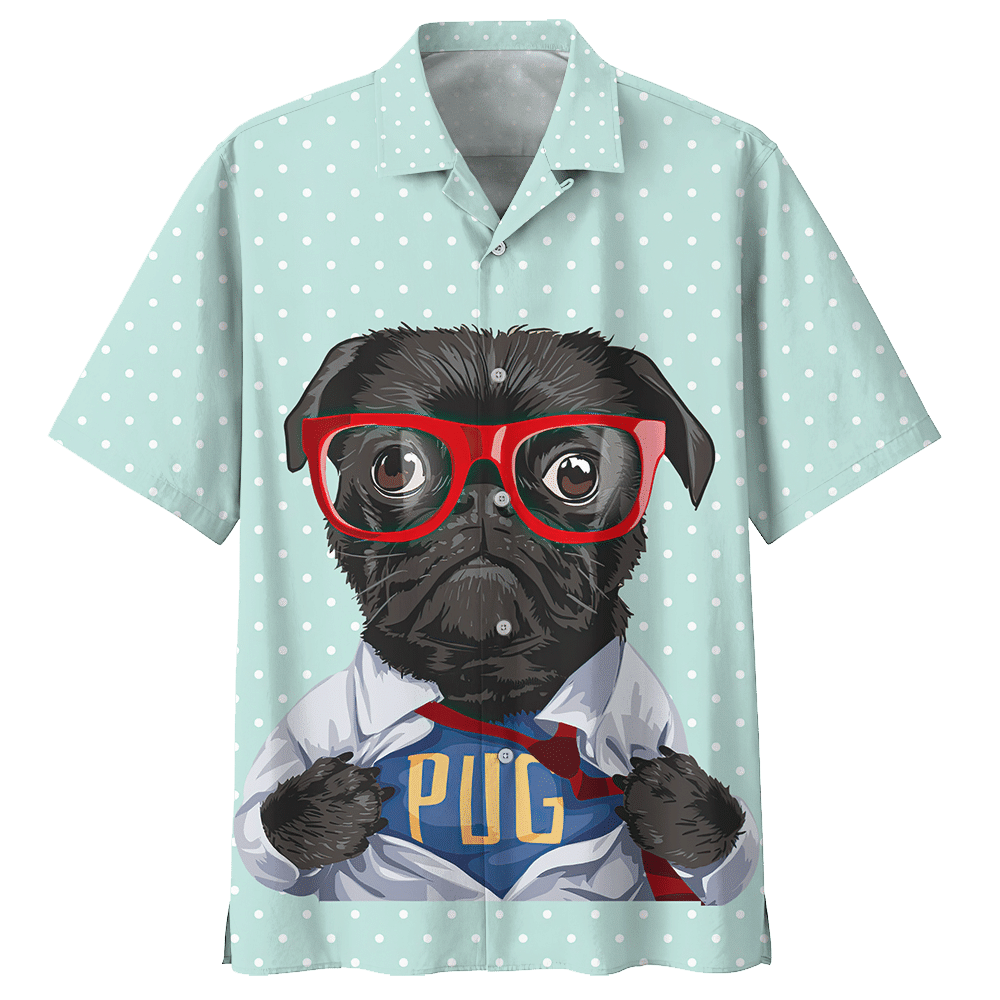Pug Blue Unique Design Unisex Hawaiian Shirt For Men And Women Dhc17063090