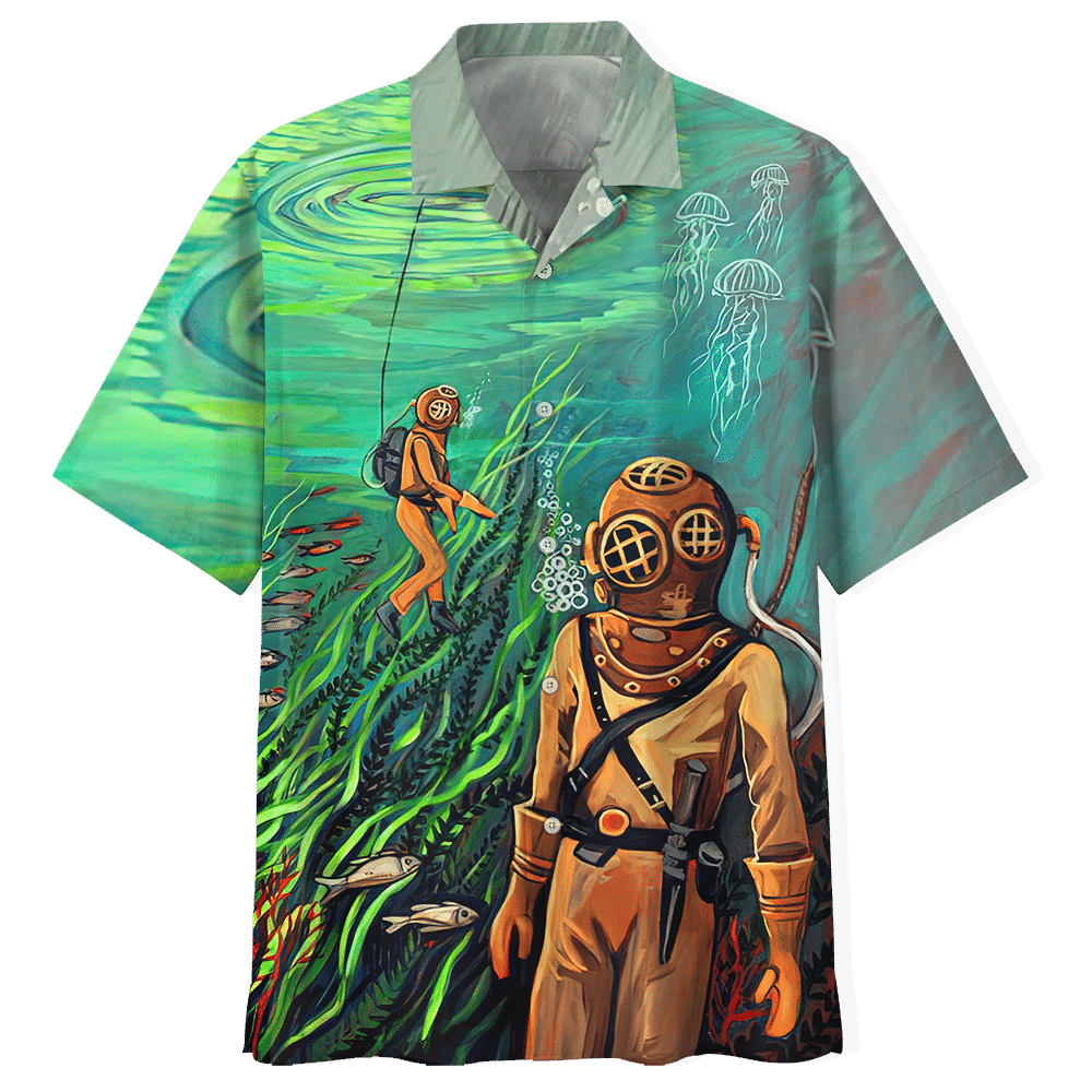 Scuba Diving  Blue Nice Design Unisex Hawaiian Shirt For Men And Women Dhc17062794