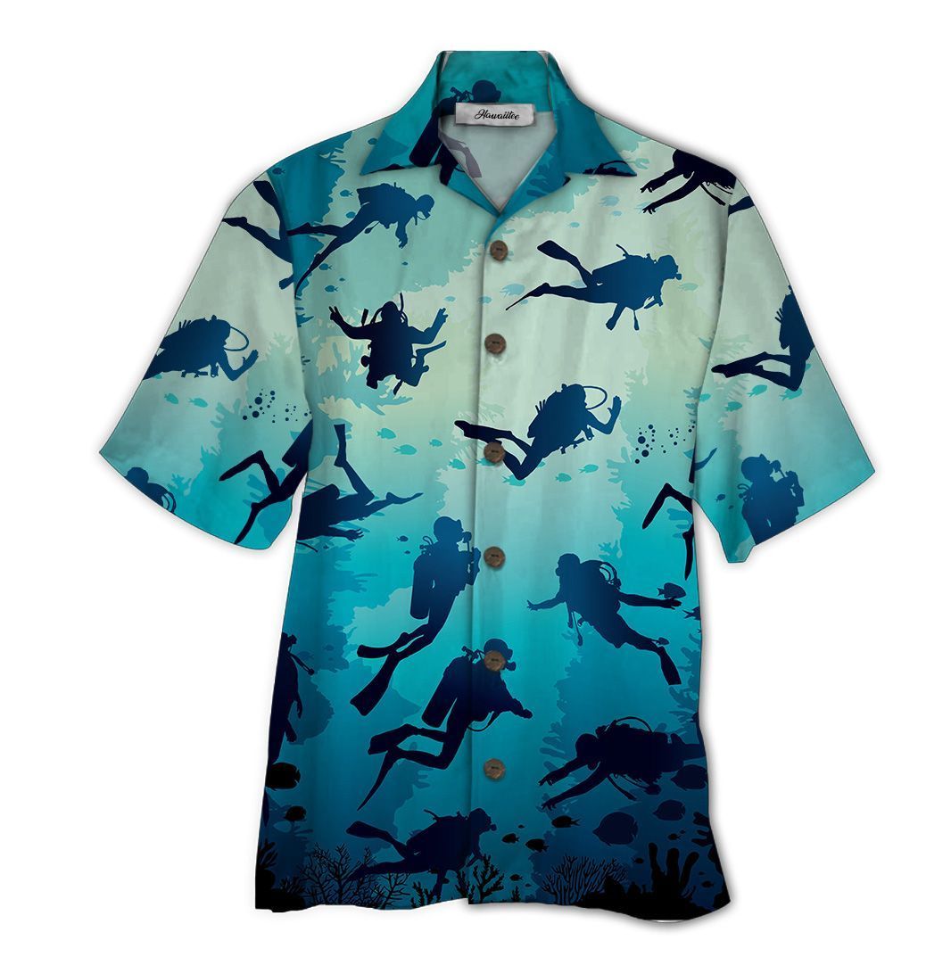 Scuba Diving Blue High Quality Unisex Hawaiian Shirt For Men And Women Dhc17062181