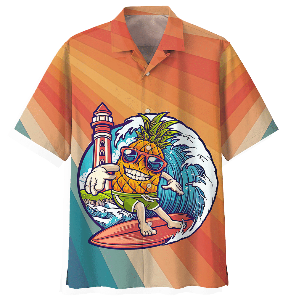 Surfing  Orange Unique Design Unisex Hawaiian Shirt For Men And Women Dhc17062777