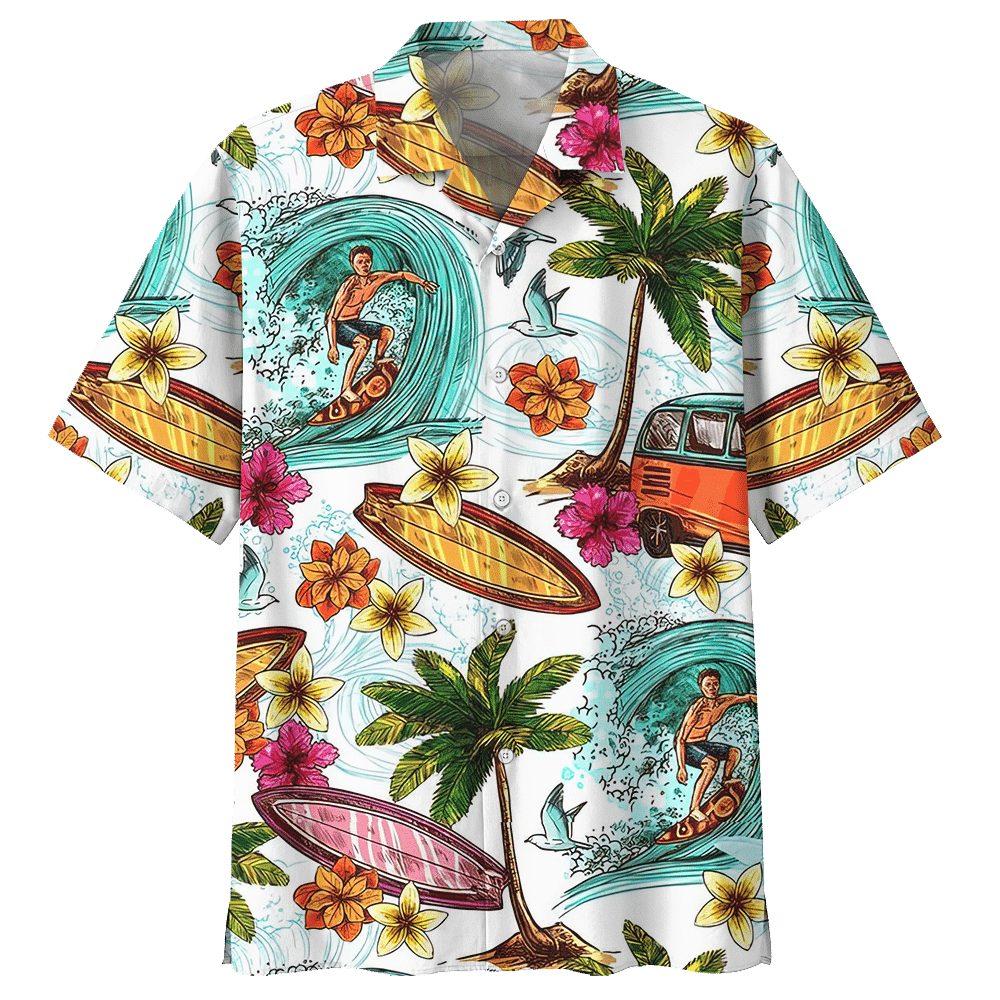 Surfing White Awesome Design Unisex Hawaiian Shirt For Men And Women Dhc17062820