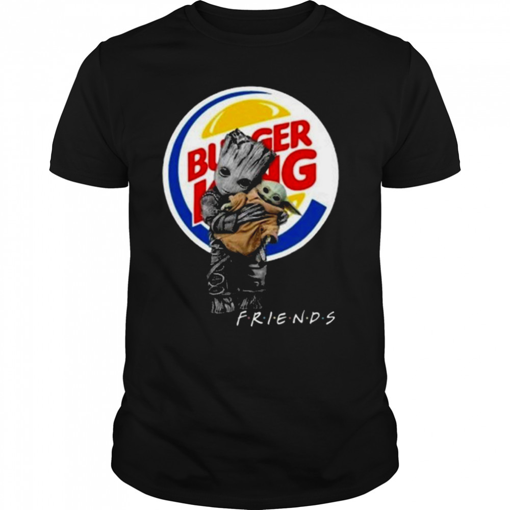 Baby Groot Hug Baby Yoda Friends Burger King shirt