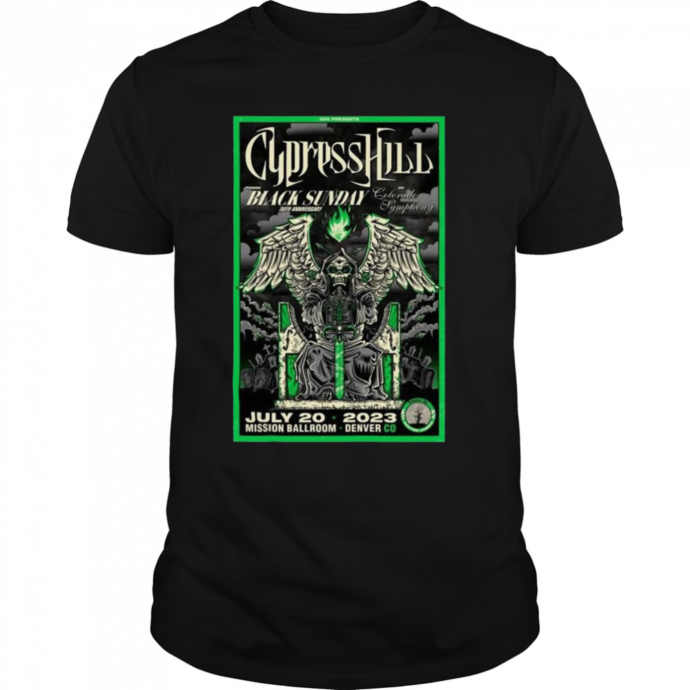 Cypress Hill Black Sunday 30TH Anniversary Ballroom Denver CO 2023 Shirt