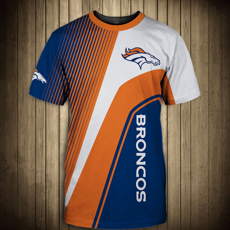 Denver Broncos T-shirt 3D Short Sleeve O Neck gift for fan NFL