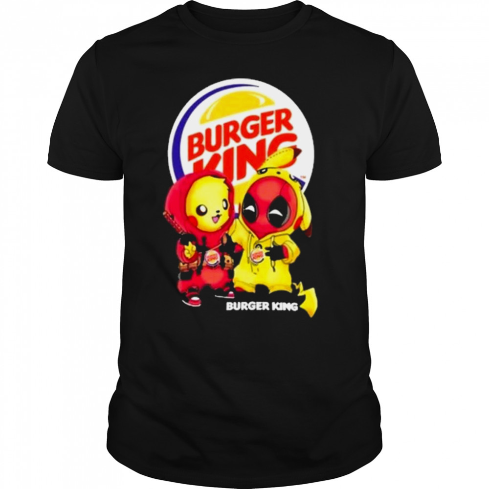Pikachu And Deadpool Burger King shirt