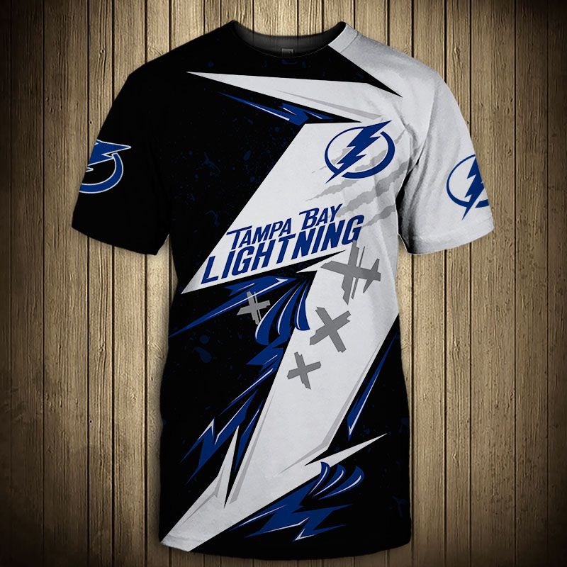 Tampa Bay Lightning T-shirt 3D thunder design short Sleeve - Store T-shirt  Shopping Online