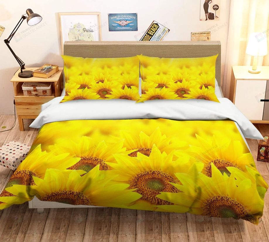 Yellow Sunflower 3D Bedding Set
