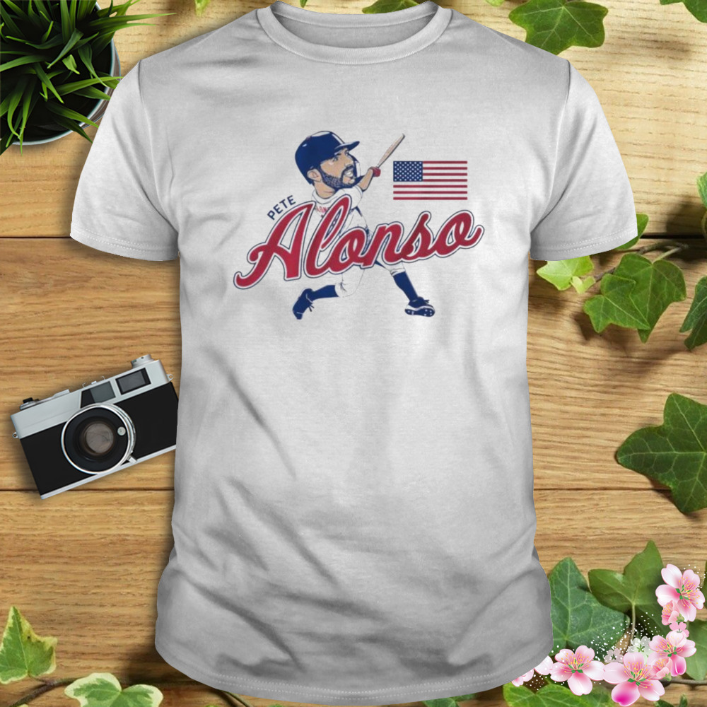 pete Alonso New York Mets USA fflag caricature shirt