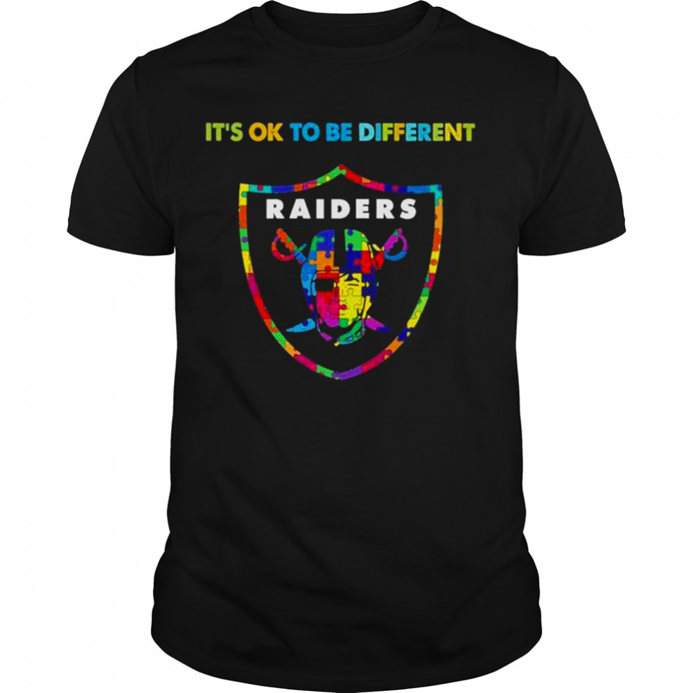 2023 Las Vegas Raiders Autism It’s ok to be different shirt