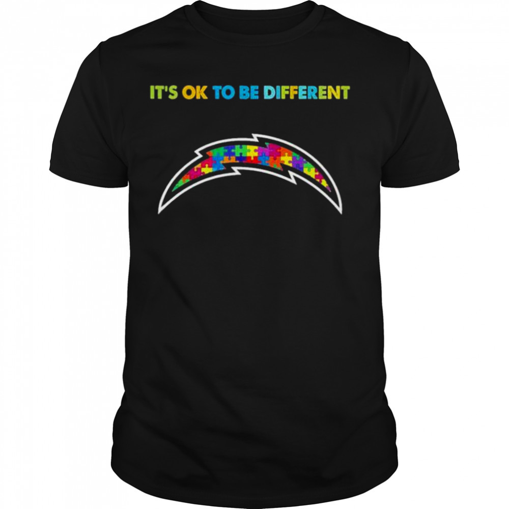 2023 Los Angeles Chargers Autism It’s ok to be different shirt
