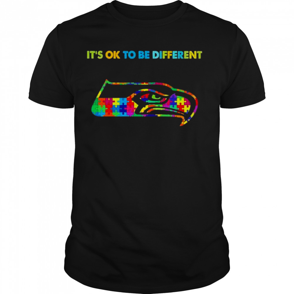 2023 Seattle Seahawks Autism It’s ok to be different shirt