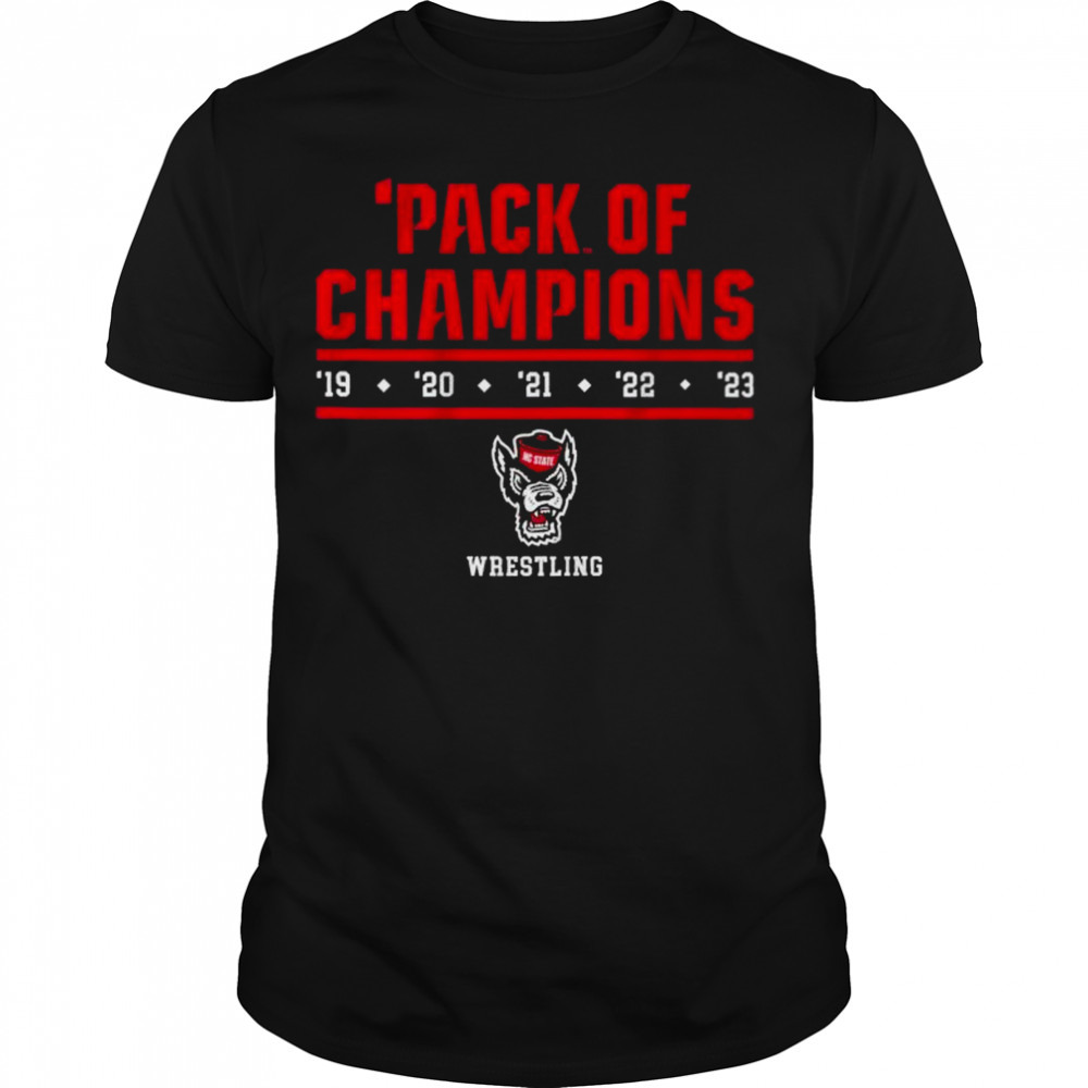 Nc State Wrestling 2023 Pack Of Champions Shirt