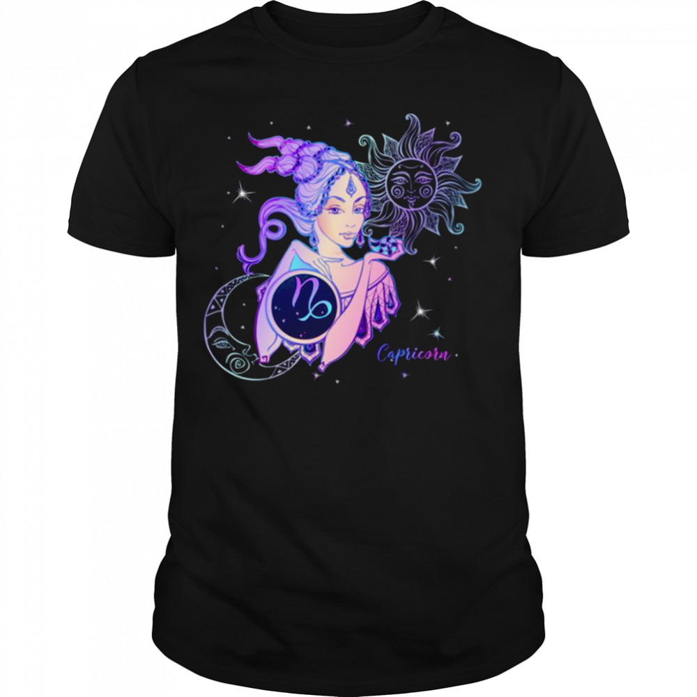Purple Art Capricorn Horoscope Zodiac Sign shirt