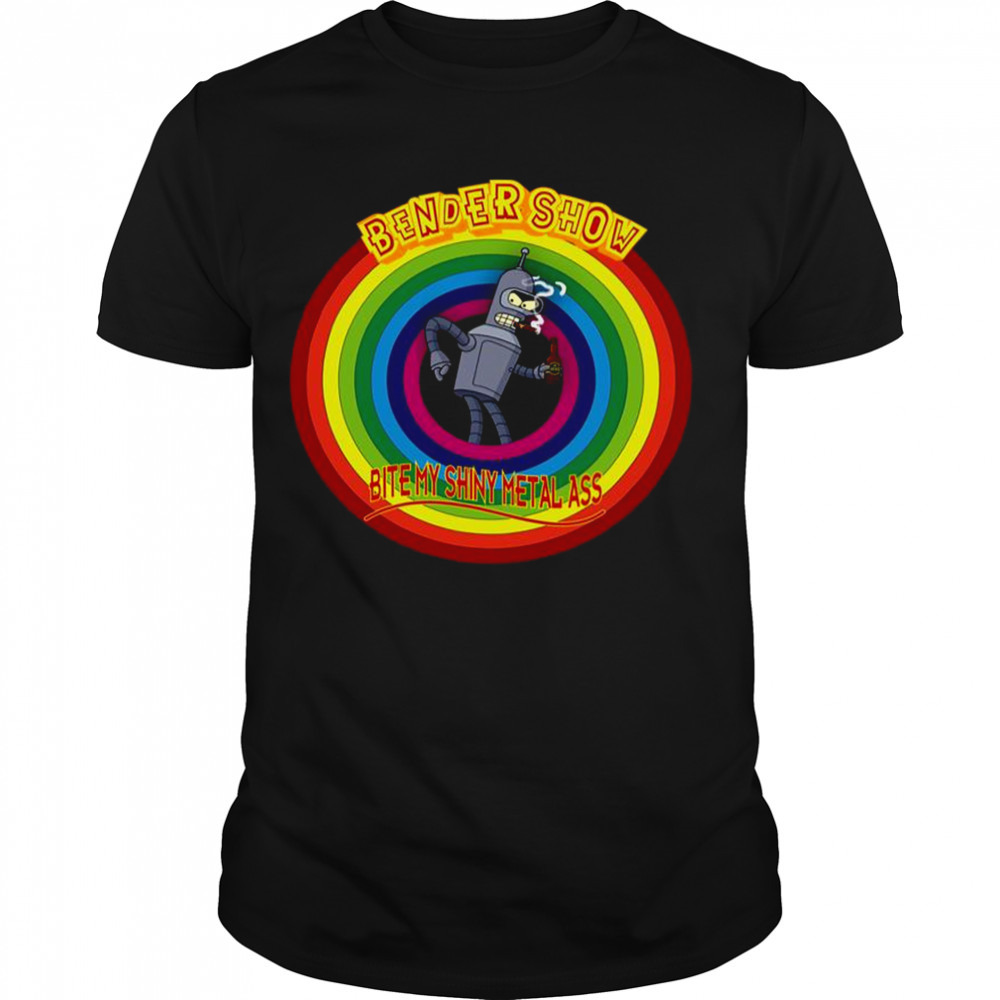 Rainbow Design Bender Robot The Futurama shirt
