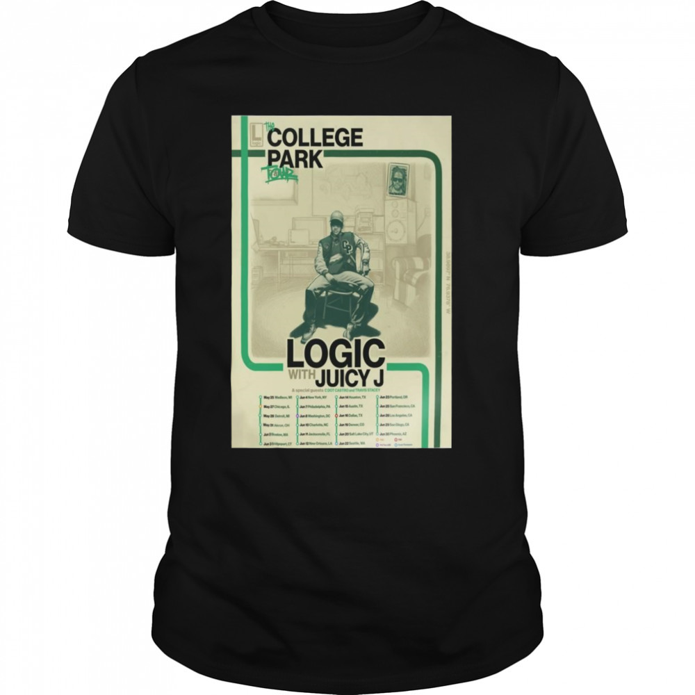 Rap adam sandler the college park tour 2023 logic with juicy j poster shirt